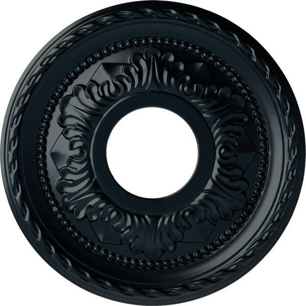Ekena Millwork Palmetto Ceiling Medallion (Fits Canopies up to 4 7/8"), 12 1/8"OD x 3 1/2"ID x 1"P, Night Shade CM12PMNSF - main